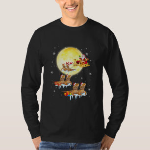 Bearded Dragon Reindeer Santa Claus Christmas T-Shirt