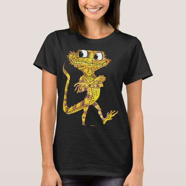 Bearded Dragon Reptile Merlin Dragon T-Shirt (Front)