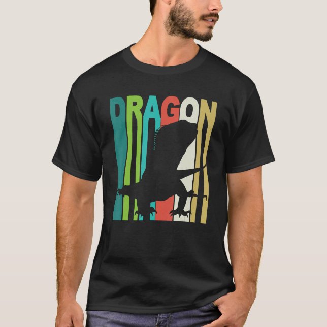 Bearded Dragon Retro Vintage Design T-Shirt (Front)