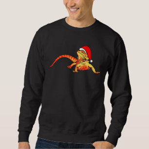 Bearded Dragon Santa Hat Christmas Pagona Lizard R Sweatshirt