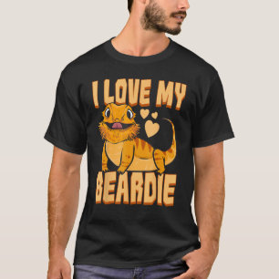 Bearded Dragon Shirt For Kids Family I Love My Bea