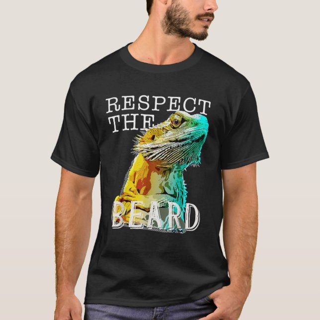 Bearded Dragon Shirt Sketch Pop Art Pet Lizard Own (Front)