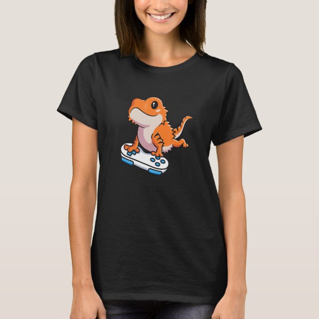 Bearded Dragon Shirts For Kids Boys Games Reptile  (Front)
