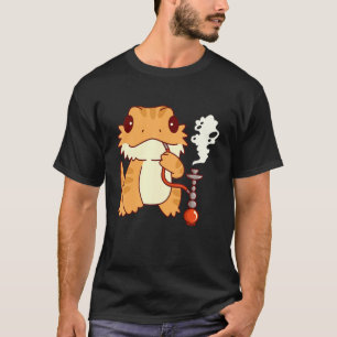 Bearded Dragon Smoking Hookah  Pogona With Shisha T-Shirt