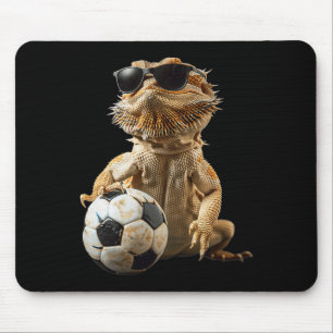 Bearded Dragon Soccer Mouse Mat