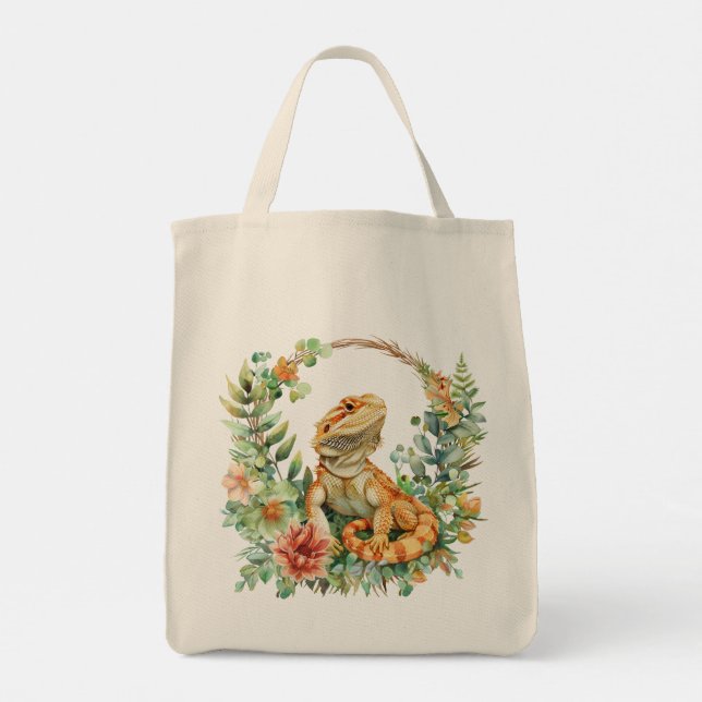 Bearded Dragon Tote Bag (Back)