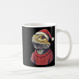 Bearded Dragon Ugly Sweater Santa Hat Christmas Coffee Mug