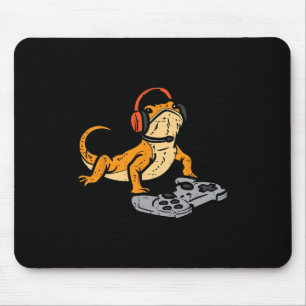 Bearded Dragon Video Gaming Funny Gamer Animal Men Mouse Mat