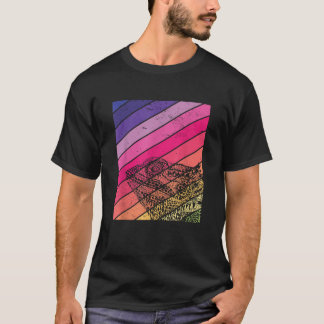 Bearded Dragon Vintage Sunset Retro Style Lizard R T-Shirt