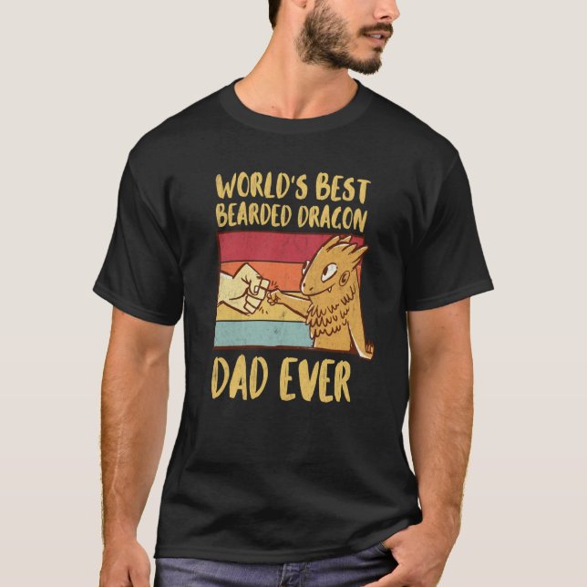 Bearded Dragon World's Best Bearded Dragon Dad Eve T-Shirt (Front)