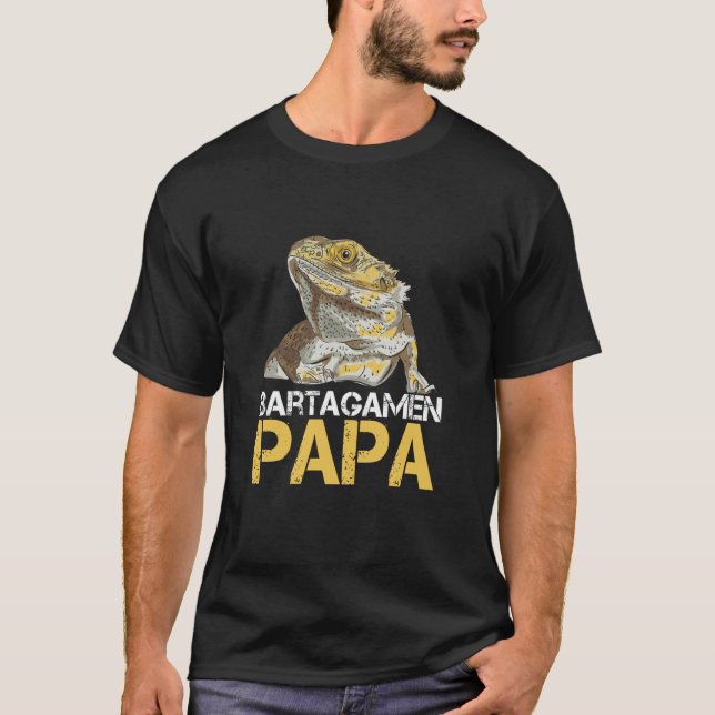 Bearded Dragons Papa Bearded Dragons Holder Bearde T-Shirt (Front)