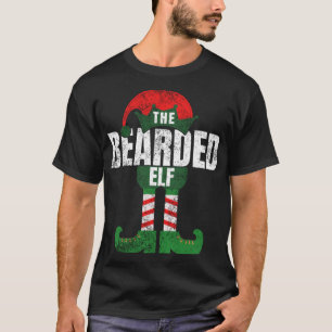 Bearded Elf Christmas Gifts Costume Funny Family M T-Shirt