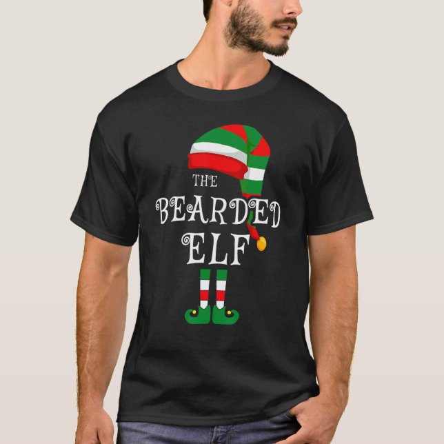 Bearded Elf Family Christmas Matching Pyjamas Grou T-Shirt (Front)