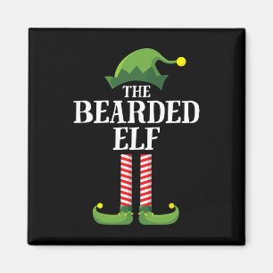 Bearded Elf Matching Family Group Christmas Party Magnet