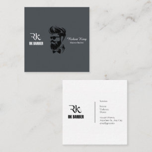 Bearded Gentleman RK Barber Business Card