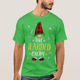 Bearded Gnome Buffalo Plaid Matching 28 T-Shirt