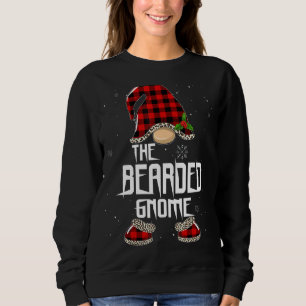 Bearded Gnome Buffalo Plaid Matching Family Christ Sweatshirt