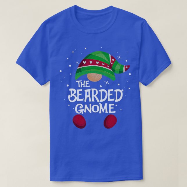 Bearded Gnome Buffalo Plaid Matching T-Shirt (Design Front)