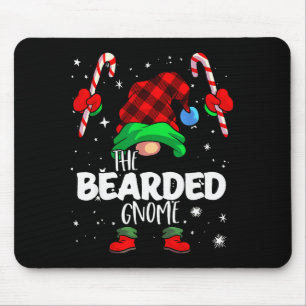 Bearded Gnome Red Buffalo Plaid Matching Family Ch Mouse Mat
