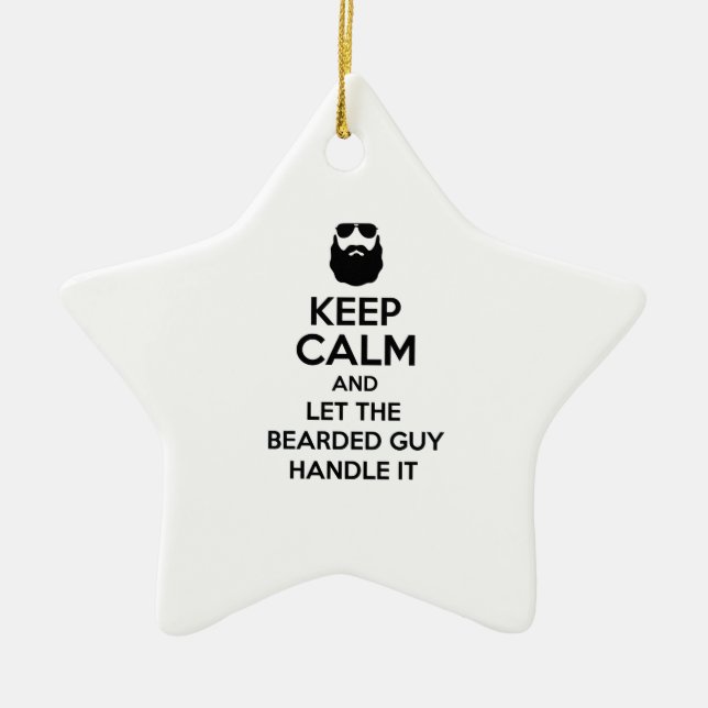 Bearded Guy Ceramic Tree Decoration (Front)