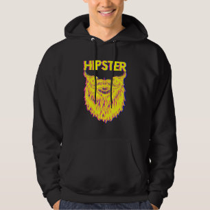 Bearded Hipster Pineapple Freethinker New Age Trav Hoodie