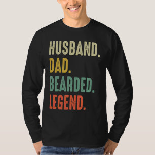 Bearded Husband Dad Beard Legend Vintage T-Shirt