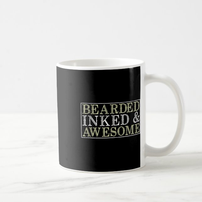 Bearded Inked Awesome Funny Tatted Tattoo Artist G Coffee Mug (Right)