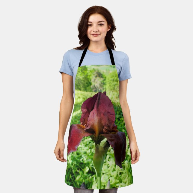 Bearded Iris All Over Print Apron (Worn)
