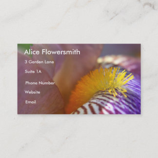 Bearded Iris Business Card