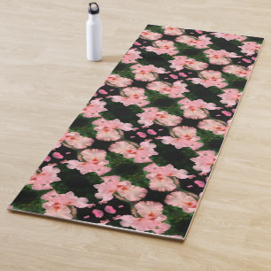 Bearded Iris Flower In Peach Abstract Pattern Yoga Mat