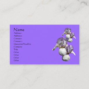 Bearded Iris Flower Nature Business Card