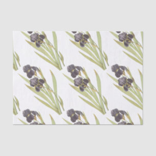 Bearded iris Flower Pattern Tissue Paper