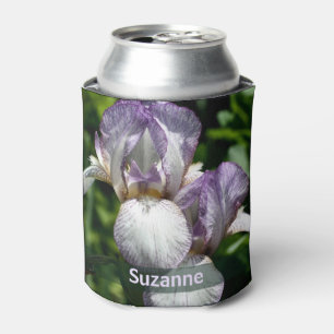 Bearded Iris Flowers Personalized Can Cooler