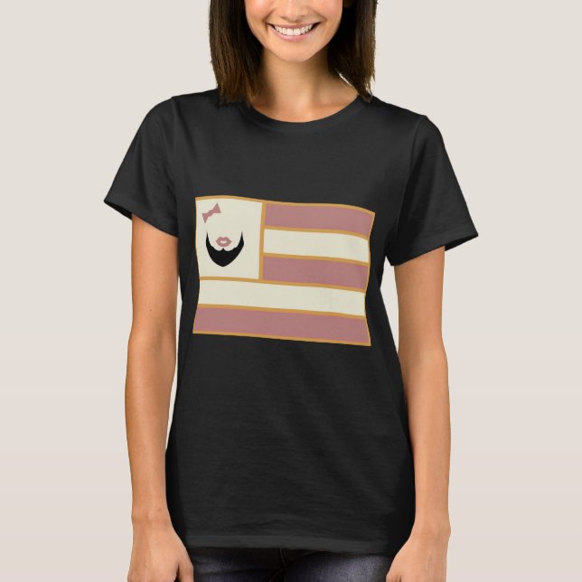 Bearded Lady Flag t-shirt Womens Maternity Tank (Front)
