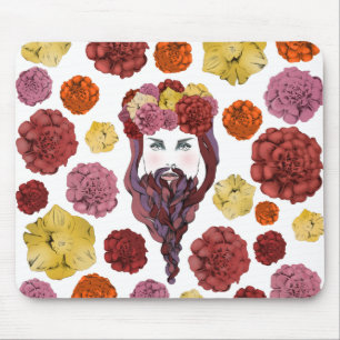 Bearded Lady Mouse Mat