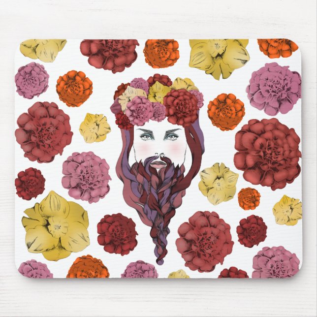 Bearded Lady Mouse Mat (Front)