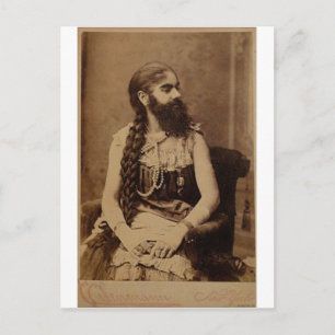 Bearded Lady Postcard