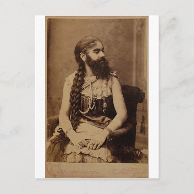 Bearded Lady Postcard (Front)