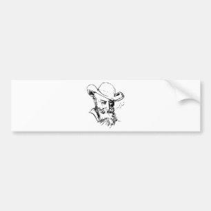 Bearded man bumper sticker