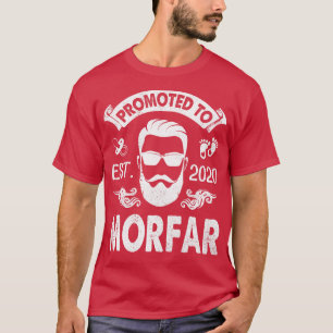 Bearded Man Face And Baby Foots Promoted To Morfar T-Shirt