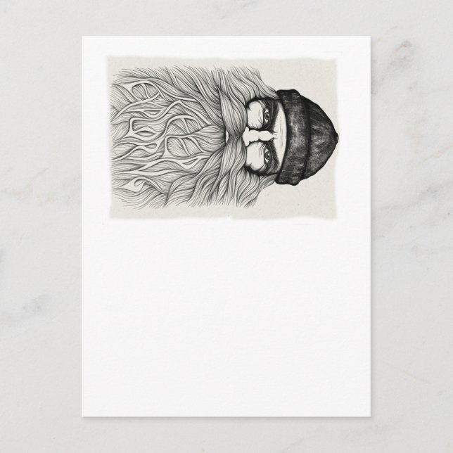 Bearded man postcard (Front)