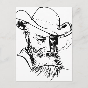 Bearded man postcard