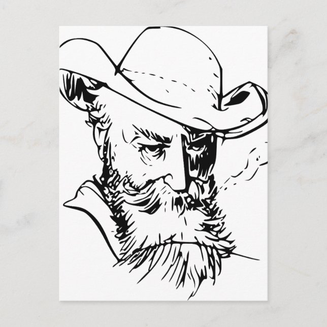 Bearded man postcard (Front)