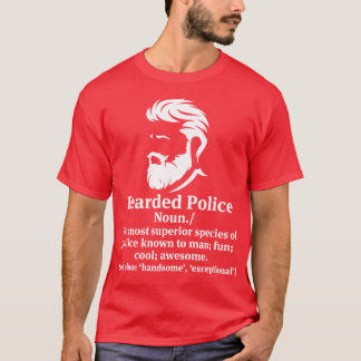 Bearded Police Proud Police T Shirts For Police Gi