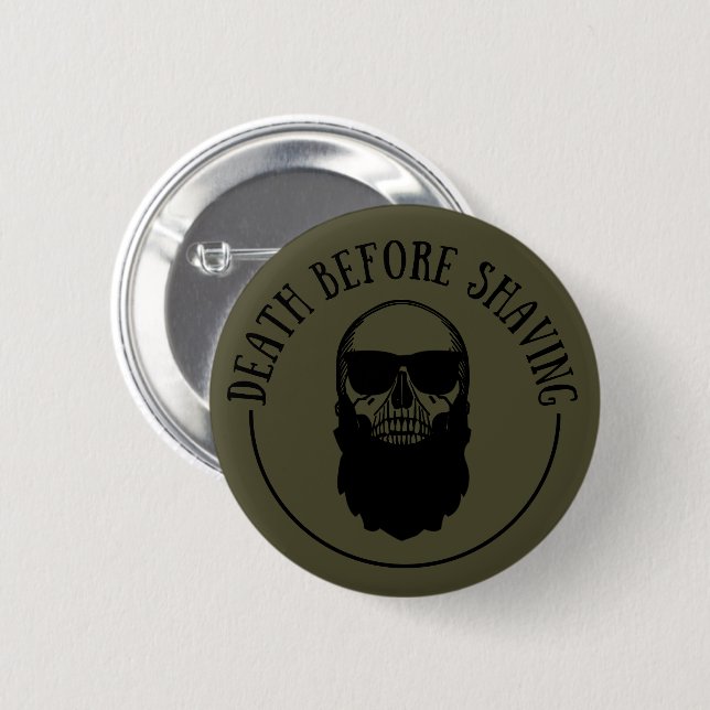 Bearded quotes funny beard sayings gifts 6 cm round badge (Front & Back)