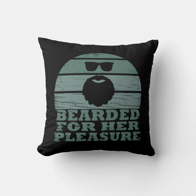 Bearded quotes funny beard sayings gifts cushion (Front)