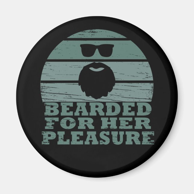 Bearded quotes funny beard sayings gifts magnet (Front)