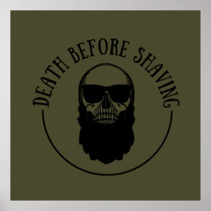 Bearded quotes funny beard sayings gifts poster