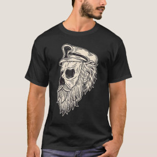 Bearded Skull Heads Grunge Punk Metal T-Shirt