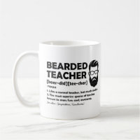 Bearded Teacher Funny Definition Personalised